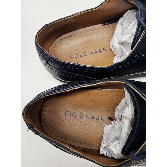 Cole Haan Shoes Men’s Size 9 M Deep Navy Blue Wing Tip Oxford Lace Up main image 7